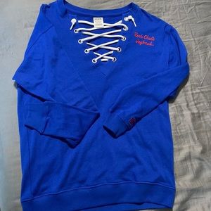 XS PINK Victoria Secret ROCK CHALK JAYHAWK pullover